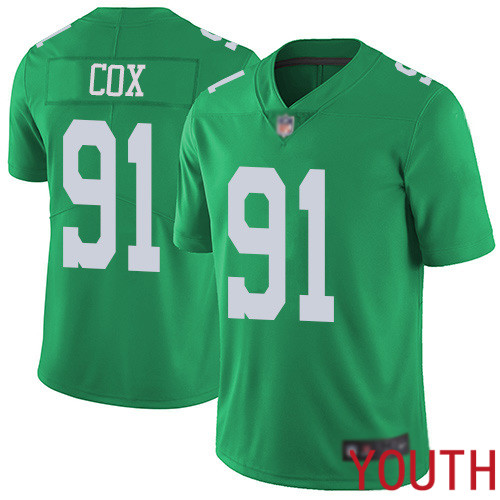 Youth Philadelphia Eagles 91 Fletcher Cox Limited Green Rush Vapor Untouchable NFL Jersey Football